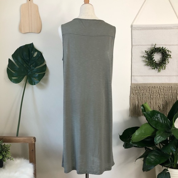 Joe Fresh l Green Knee Length Sleeveless Dress L - Picture 4 of 10